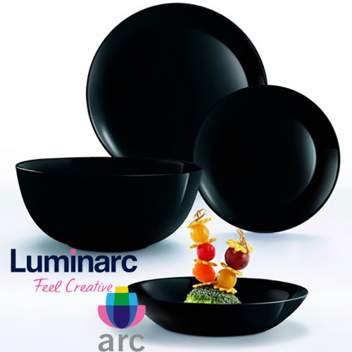 Столовый сервиз Luminarc DIWALI черный 19 предметов на 6 персон